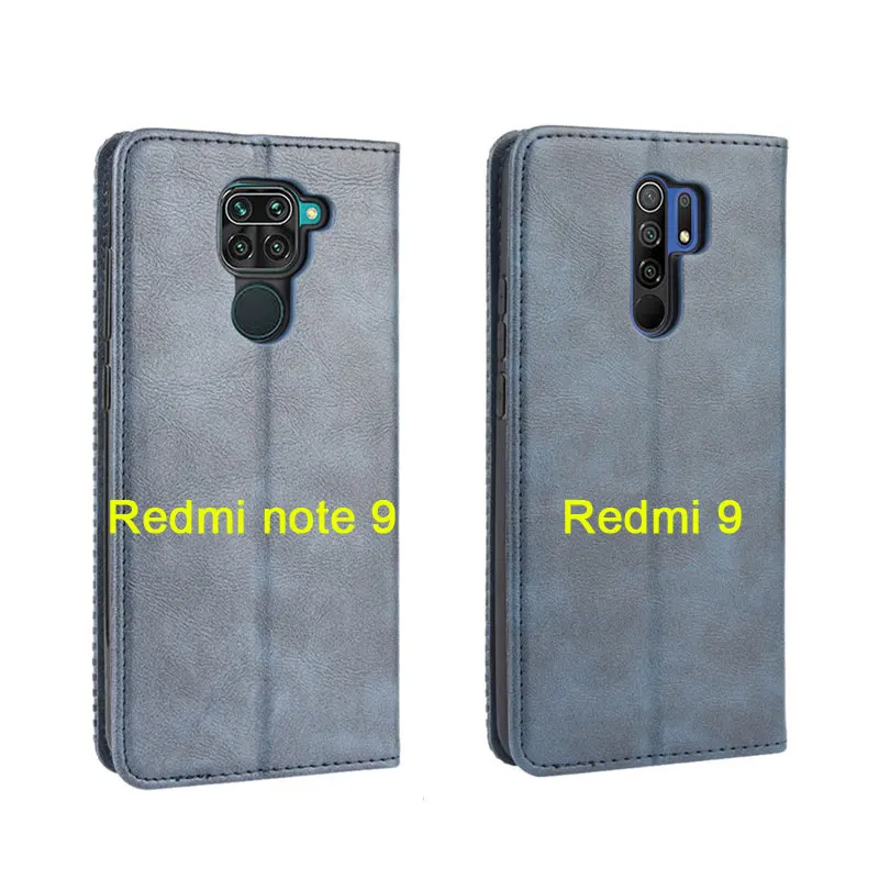 For Xiaomi Redmi 9 Case Flip Book Leather Cover for Xiaomi Redmi Note 9 9A 9C Wallet Phone Cases Retro Magnetic Flip Cover Funda