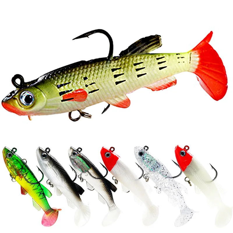 Fishing Lures Soft Lure Wobblers 12.5g Artificial Bait Silicone Fishing Lure Sea Bass Carp Fishing Lead Spoon Jig Lures Tackle