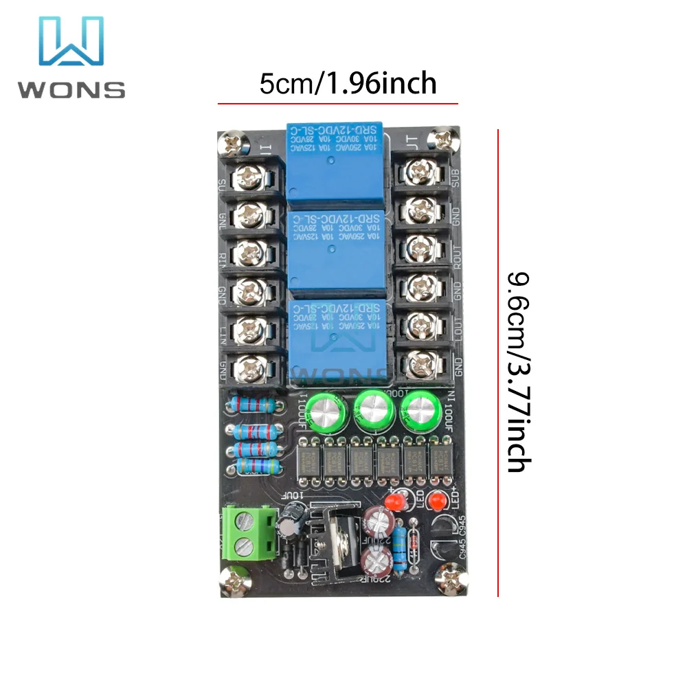 Imagem -04 - Amplificador Digital Speaker Proteção Board Três Canais Relé Módulo de Proteção Boot Delay dc Proteger 300w 2.1