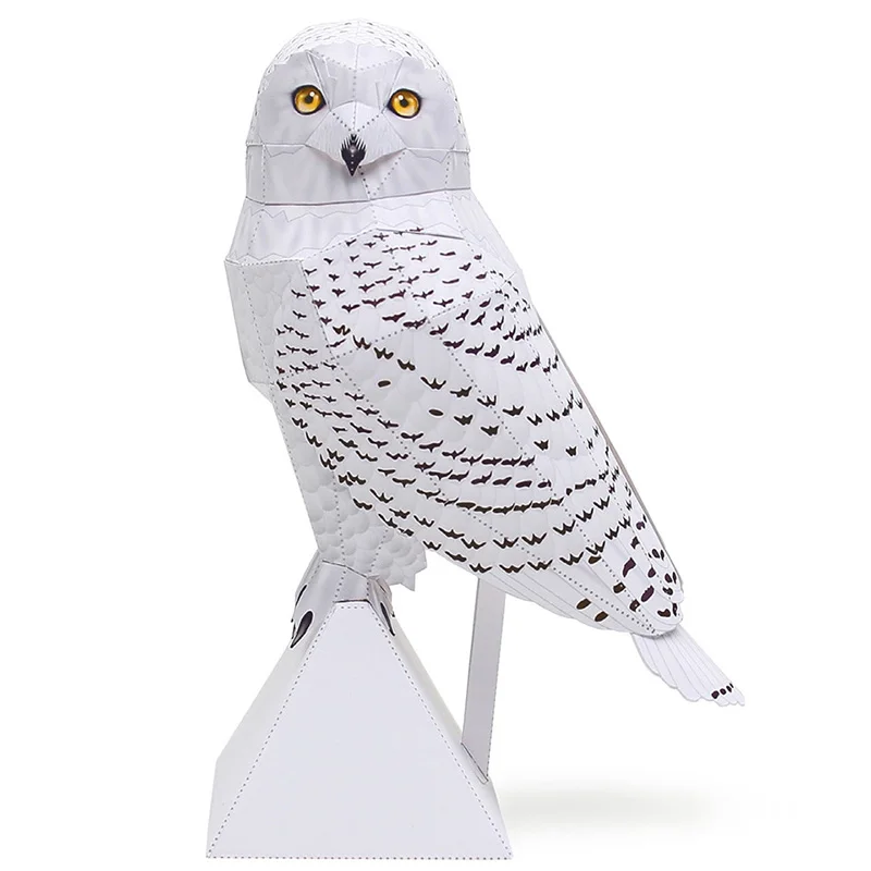 

Snowy Owl Folding Origami Art Mini Cute 3D Paper Model Papercraft Animal Figure DIY Kids Adult Handmade Craft Toys QD-237