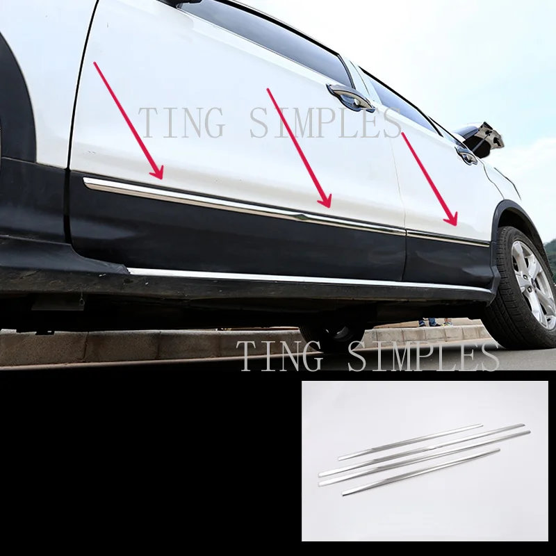 

for Ford Escape Kuga 2013 14 15 2016 2017 2018 2019 Door side anti-collision strip stainless steel body bright strip accessories