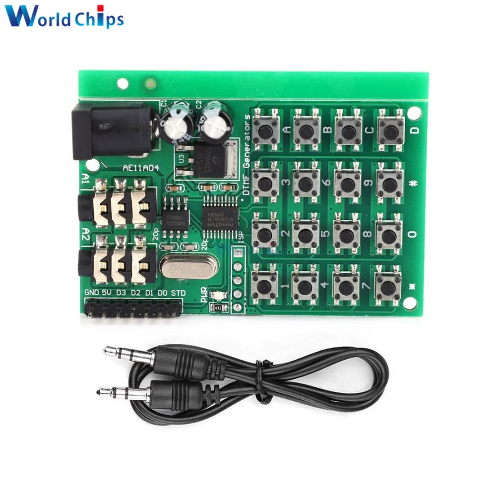 AE11A04 DTMF Audio Generator  Encoder Transmitter Module Dialing keyboard Control DC 5-24V For MT8870/CE004/CE005