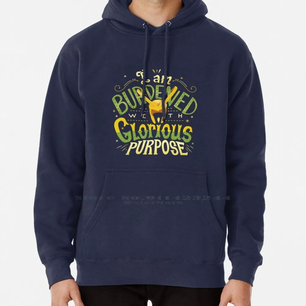 Glorious Purpose Hoodie Sweater 6xl Cotton Typography Lettering Pop Culture Women Teenage Big Size Pullover Sweater 4xl 5xl 6xl