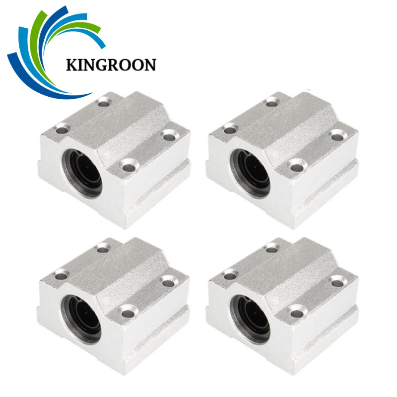 4pcs SC6UU SC8UU SC10UU SC12UU SC16UU SCS20UU Linear Ball Bearings Aluminium Slide Bushing Block For Linear Guild Rail Shaft