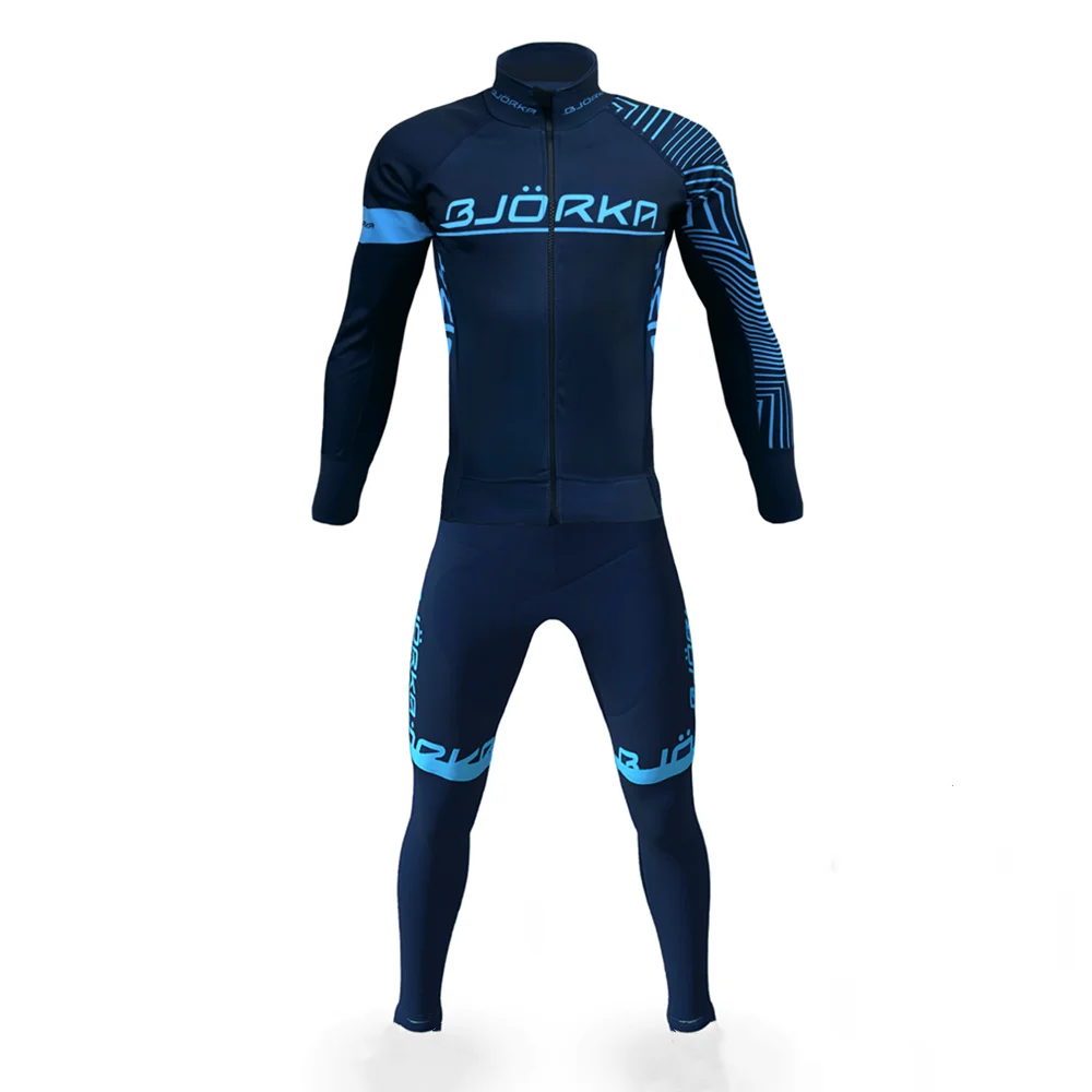 BJORKA cycling jersey suit winter long sleeves bib pants fleece warm sets ropa ciclsimo pro team mtb bicycle road bike clothing