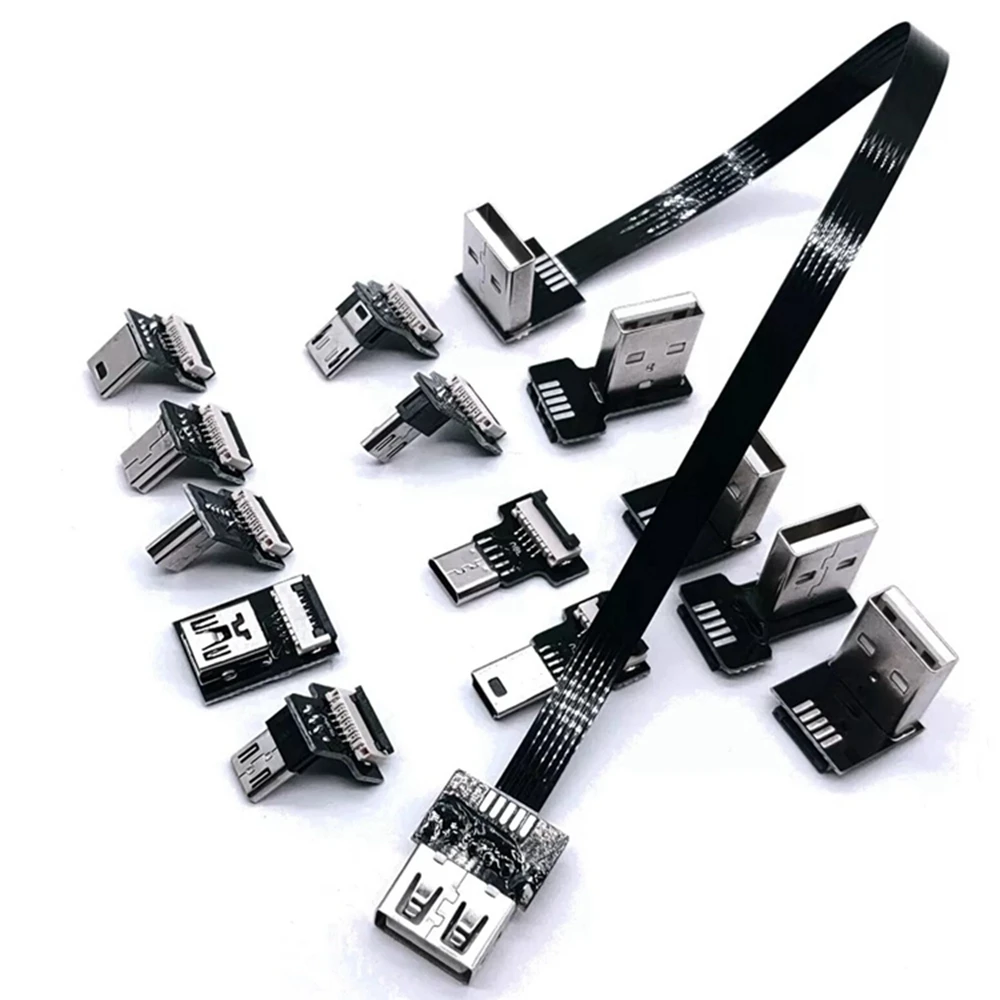 FFC Micro MINI USB FPV Dünne Dünne Flache Weiche flexible FPC ladung Kabel für FPV bürstenlosen Handheld Gimbal monitor