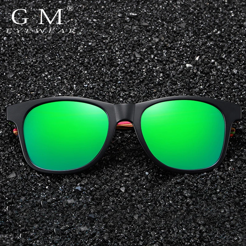 GM Polarized Sunglasses for Boys and Girls with Recycled Frames and Color Wood Temples