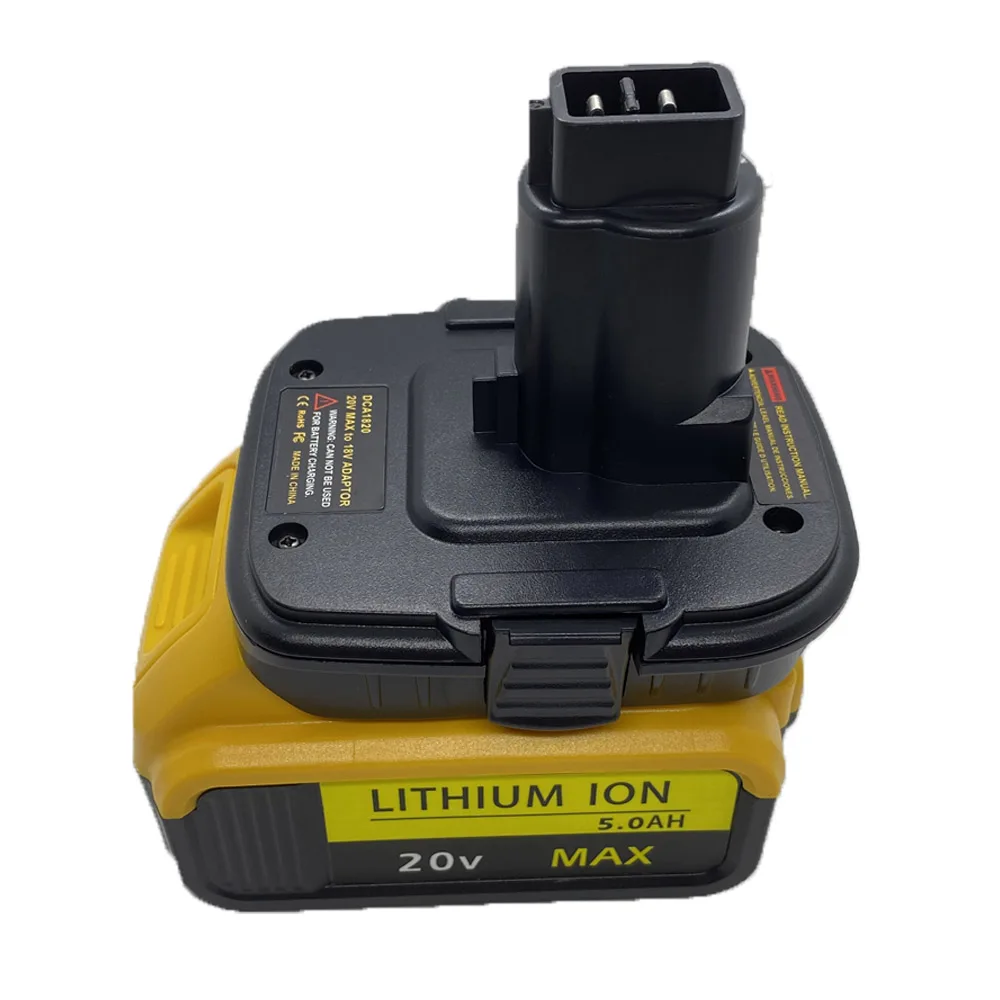 DCA1820 Battery Adapter For Dewalt Battery Converter Adapter 18V-20V Lithium Ion Portable Replacement Professional Charger Tools