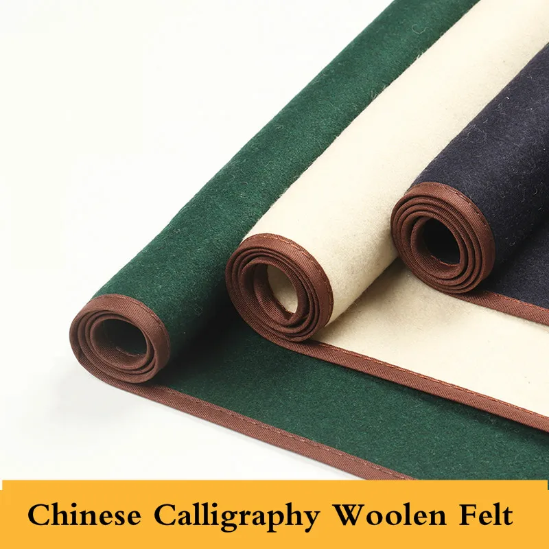 1pcs Woolen Felt Pad Peinture Feutre Chinese Traditional Brush Calligraphy Ink Painting Pad Thick Soft Table Mat Feutre Peinture