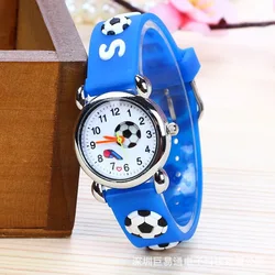 Montres de football à quartz pour enfants, motif de football pour garçons, montre-bracelet pour enfants, mode sportive, Noël