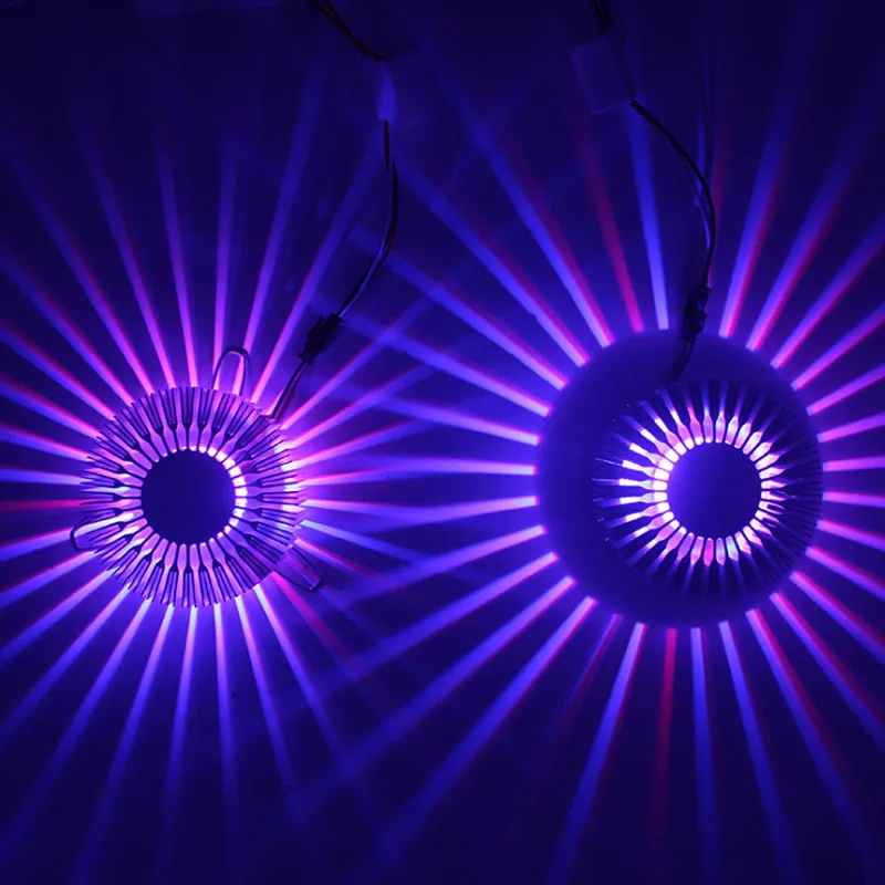 12W RGB LED Wall Lamps 360 Degree For Stairs Corridors Living Rooms Bedside Aluminium 110V 220V Decorative Lighting