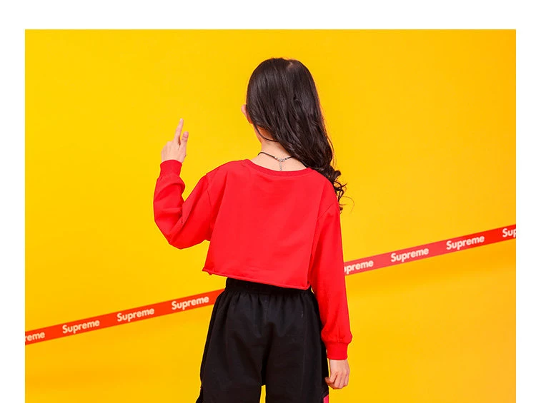 Hip-Hop-Style Oberteile, Crop-Tops für Teenager-Mädchen, Streetwear, cooles Baumwoll-T-Shirt, modische Kleidung für Teenager-Mädchen im Alter von 4-16 Jahren. – Detail 3