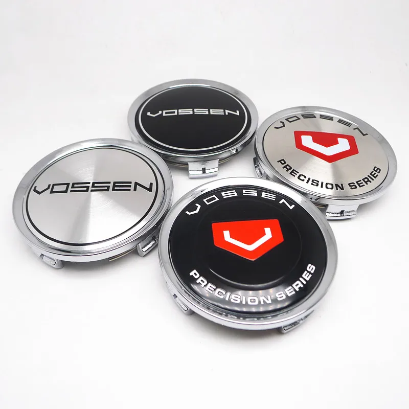 4pcs 75mm 70mm Vossen Wheel Center Hub Caps Hubcaps Car Rims Dust-proof Cover Badge