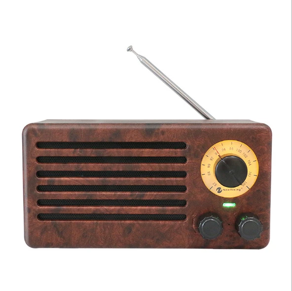 

Retro FM Wireless Bluetooth Speaker Wooden Soundbar Portable Speaker HiFi Subwoofer TF for Smartphone PC Laptop Sound Receiver