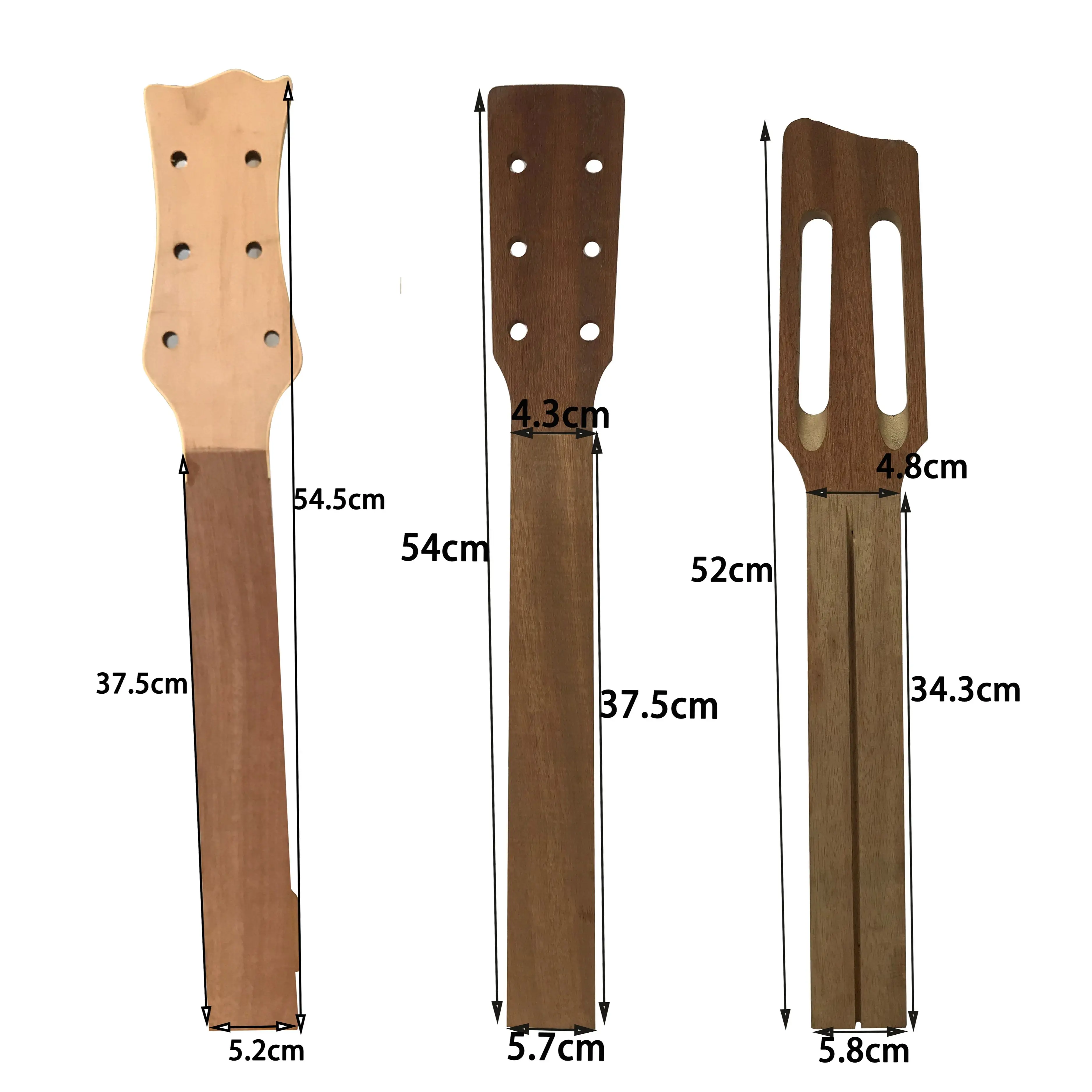 Mahogany Acoustic Guitar Neck Part, Luthier Tool, Accessory for Classical Folk Guitar, Unfinished DIY Replacement, High Quality