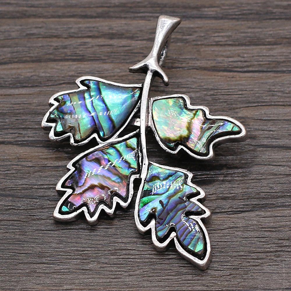 New Natural Shell Maple Leaf Series Brooches for Women Men Pin Banquet Weddings Brooch DIY Clothes Decor Jewelry Accessories