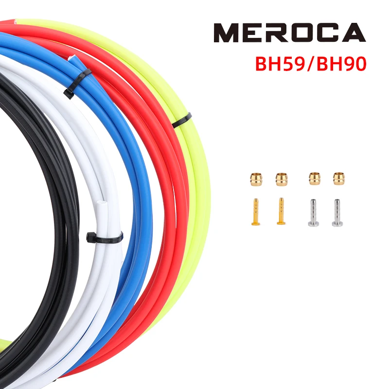 MEROCA 1M 2M Bicycle Hydraulic Disc Brake Hose Kit Tube Connector Insert Olive BH59 BH90 Compression Bushing&Needle For SHIMANO