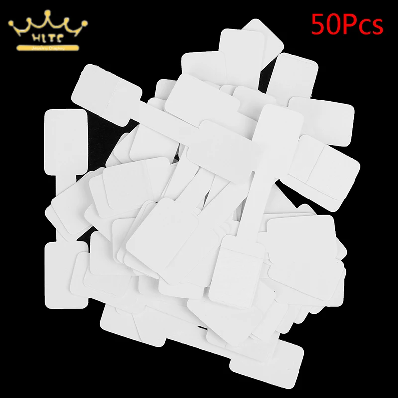 50/100Pcs Quadrate Blank Price Tags Necklace Ring Labels Paper Stickers Paper Jewelry Display Card Labels Hangtag