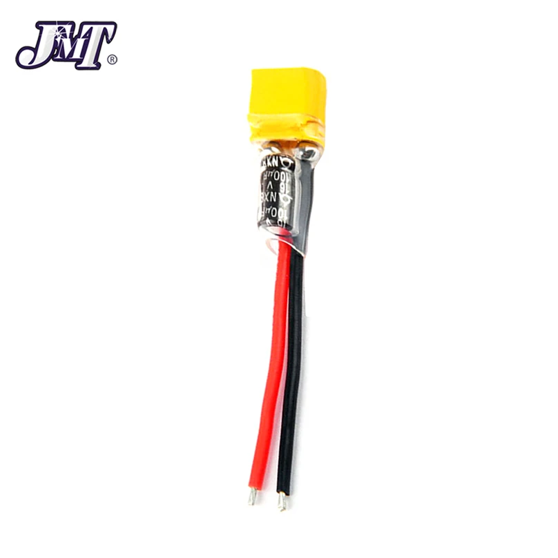 10PCS/lot JMT XT30 Plug Pigtail Power Wire Cable 100F Capacitor for Mobula7 HD Sailfly-X UR85 UR85HD Crazybee F3 F4 PRO Drone