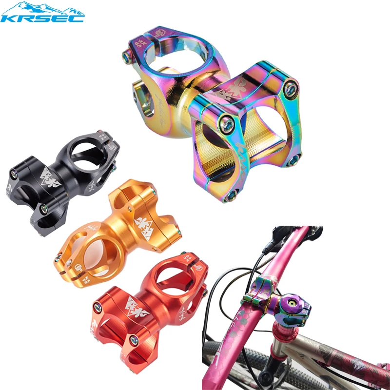 

MTB Power Stem 50mm KRSEC Bicycle Stem 31.8x28.6mm Handlebar Riser Mtb Table CNC Alloy Mountain Bike Stem Bicycle Accessories