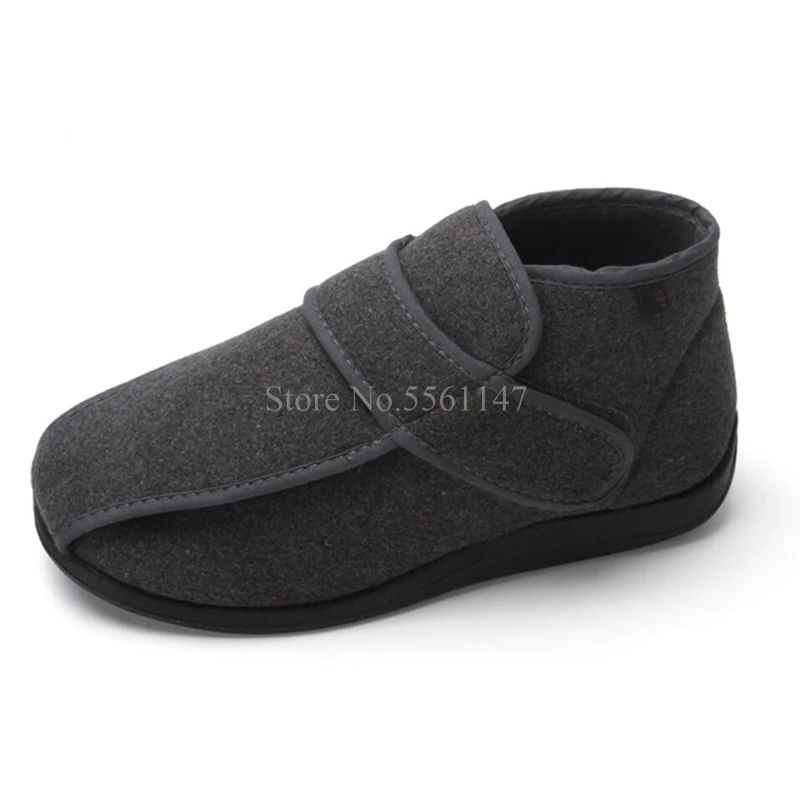 

High quality broad foot swollen middle aged men's shoes wide feet and swollen feet adjustable blind date comfortable safety