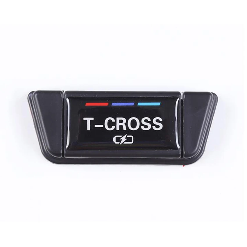 Car Rear Console Center USB Equip Charging Port Protective Cover Dust-proof Frame for Volkswagen VW T-cross Tcross 2019