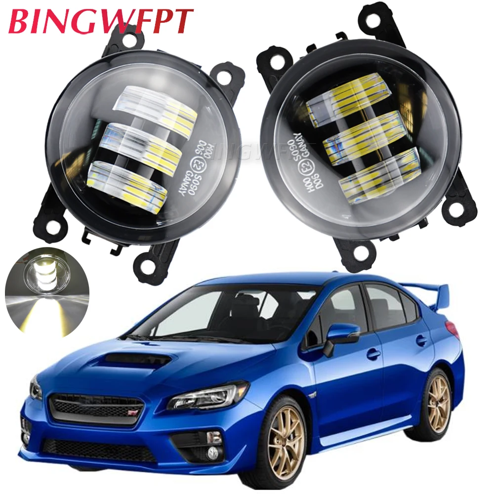 2PCS LED Fog Light Car Front Fog Lamp DRL For Subaru WRX STI Forester BRZ XV Outback Impreza Legacy Justy Levorg 2014 -2019