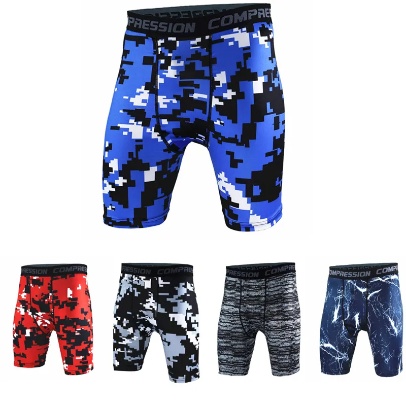 Running Compression Shorts Men Camouflage Bodybuilding Workout Tights Quick Dry Fit Gym Fitness Short Leggings Sport Underwear