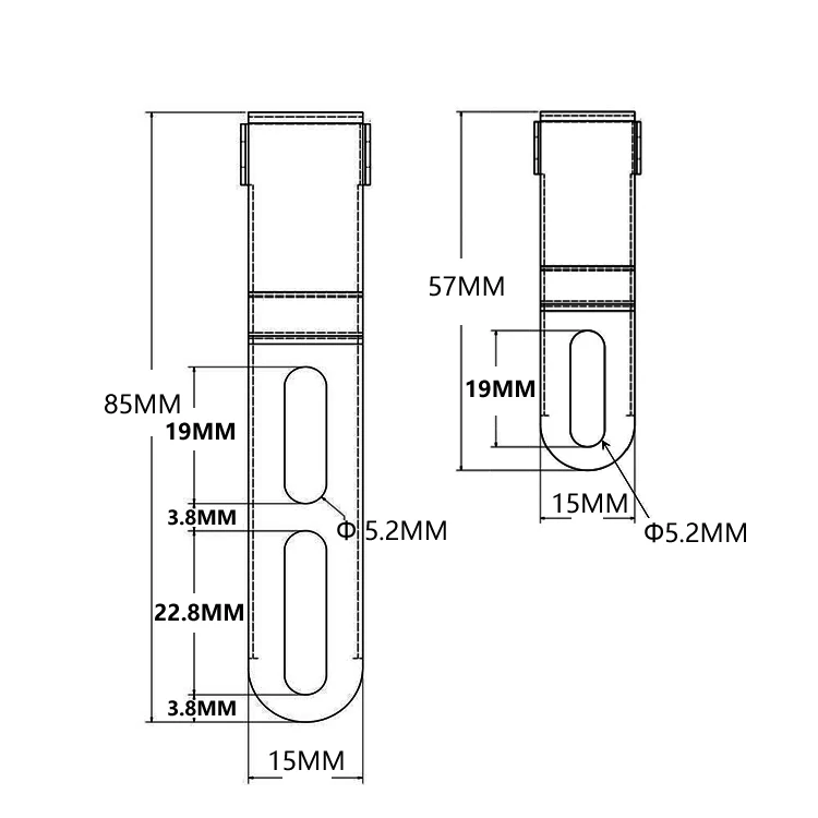 Réinitialisation de taille en acier inoxydable Kydex, fourreau de couteau universel, gaine K, 1 pièce