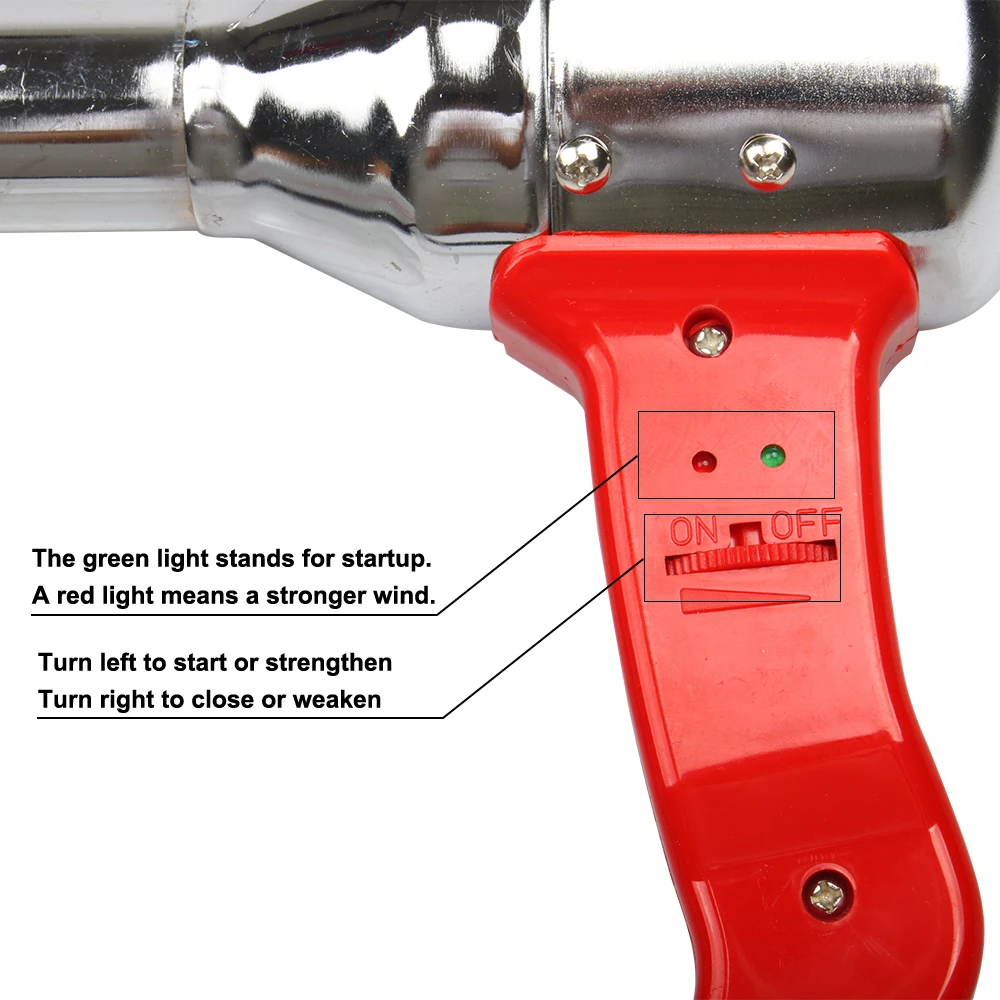 500/700W plastic adjustable welding torch hot air gun 100-450 degrees voltage 220v-240v current 50-300L Min temperature tools