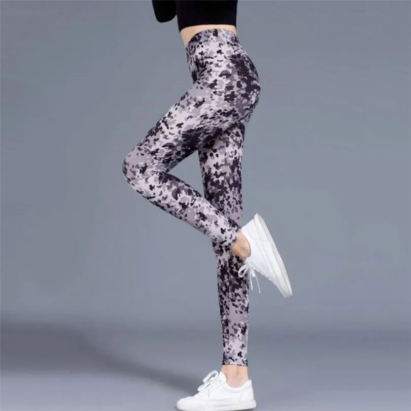 YSDNCHI Sports Workout Leggings Leopard Printed Pants Sexy Push Up Trousers Women Clothes DropShipping