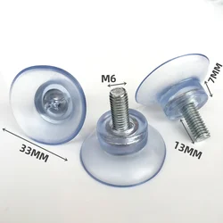 Transparent Sucker Plastic Hooks For Glass Table Tops Storage Tool  Sucker Hooks M6/M8 Screw Rubber Suction Cup