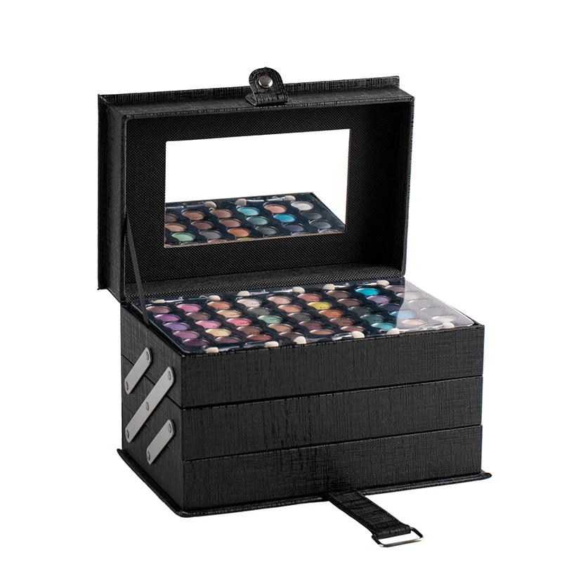 Sombra de ojos profesional portátil, 45 colores, esmalte labial, rubor, maquillaje, base de maquillaje en polvo