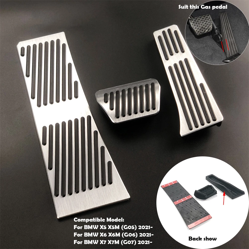 

Декоративная накладка на педаль тормоза акселератора, Накладка для BMW X5 X5M G05 X6 G06 X7 G07 2021-Стайлинг интерьера автомобиля LHD