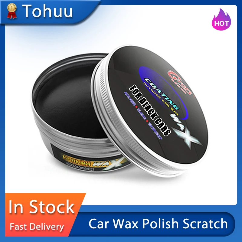 Car Wax Care Paint Waterproof Care Scratch Repair Car Styling Crystal Hard Car Wax Polish Scratch Remover Universal/Black