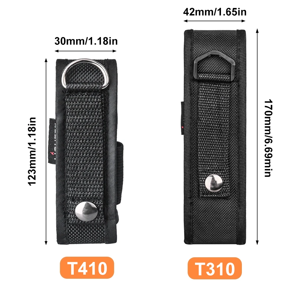 ยุทธวิธี MOLLE ไฟฉาย LED ไฟฉายไนลอนเอวแพ็คการล่าสัตว์กลางแจ้ง Camping Duty ไฟฉายผู้ถือเข็มขัด T410 T310