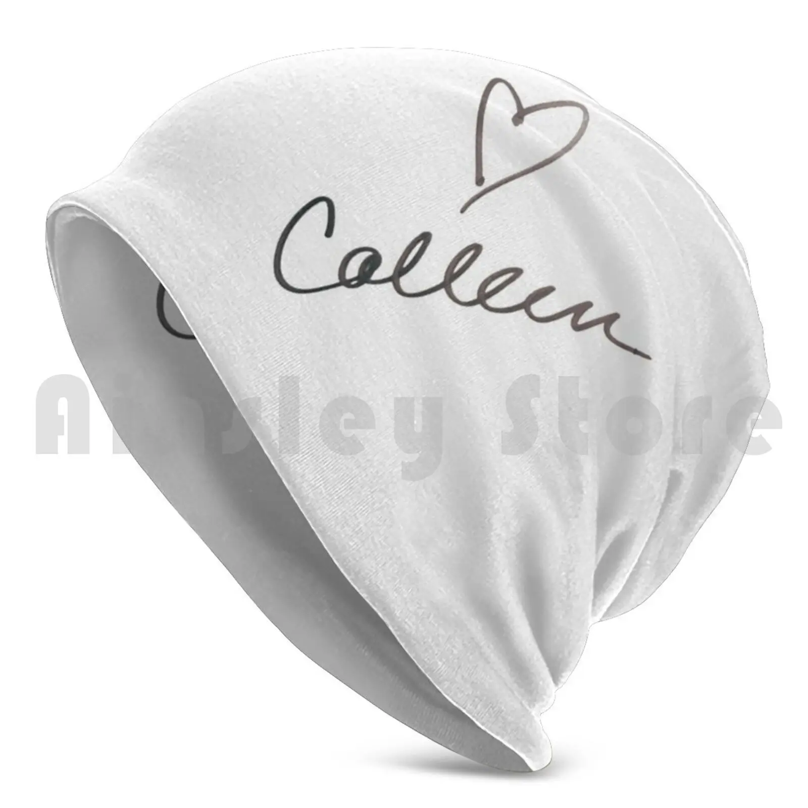 Colleen’s Autograph Black On White Beanies Knit Hat Hip Hop Colleen Colleen Youtubers Autograph