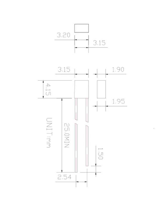 2x3x4 الأزرق 460-465NM مربع LED حبة 234 الشعر الأبيض الأزرق عالية مشرق شفاف صمام ثنائي باعث للضوء الأزرق مصباح 2*3*4 الضوء الأزرق