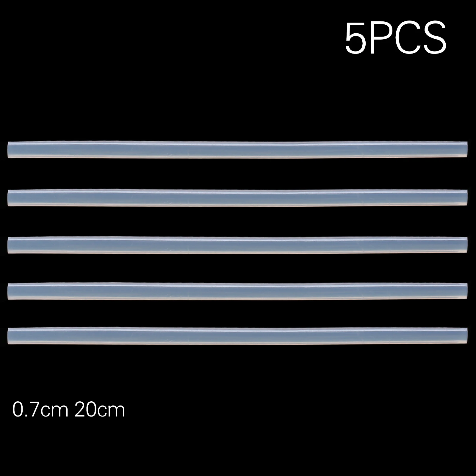 5Pcs 7mmx20cm Clear Hot Melt Gun Glue Sticks Plastic Transparent Sticks for Glue Gun 20cm Long Craft Hobbies DIY Repairs Tools