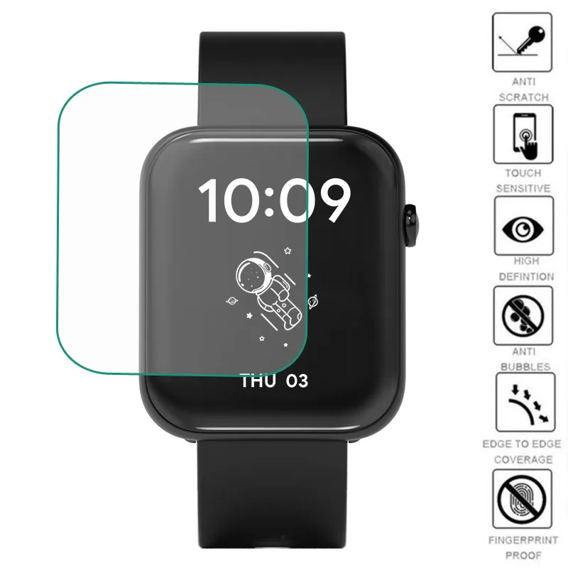 5 قطعة لينة بولي TPU واضح طبقة رقيقة واقية الحرس ل Ticwatch GTH الرياضة Smartwatch عرض كامل واقي للشاشة حماية غطاء