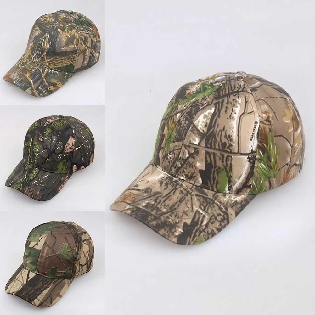 Outdoor Baseball Hip Hop Ajusted Flat Caps Adjustable Casual Hats Beach Gorras Man Women Half Closed Jungle Leaves Camouflage