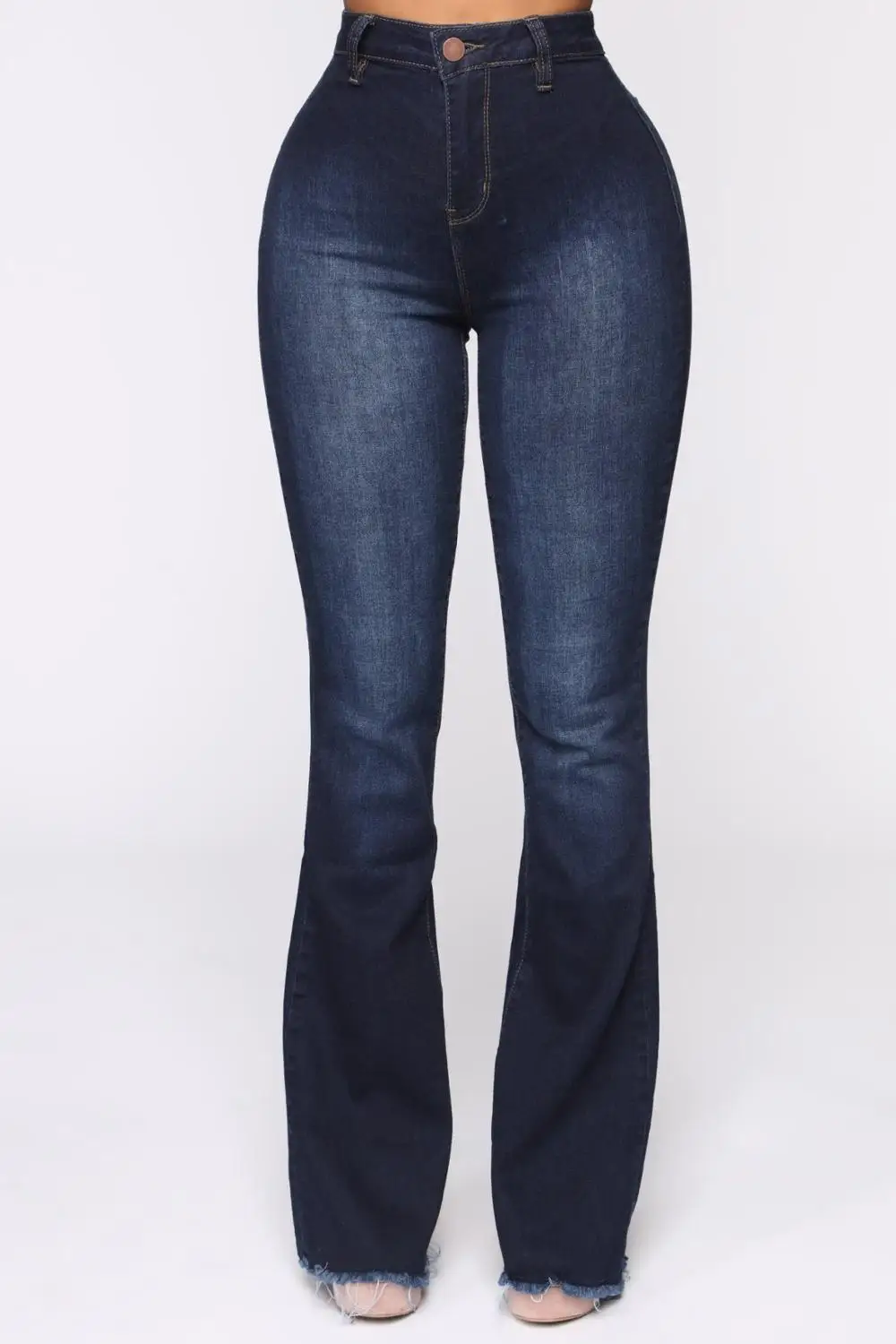 2020 Hot Sale Woman Denim Flare Pants High Waist Slim Stretch Jeans Casual Bootcut Jeans Top Quality Wholesale Price