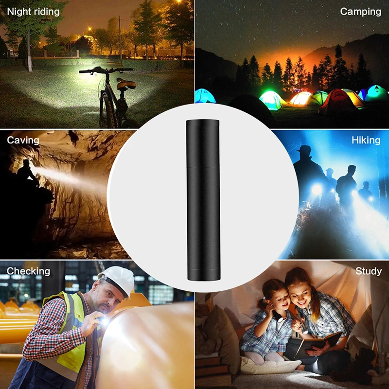 Penlight Rechargeable Built in Battery Led Flashlight Torch Lamp for Outdoor Waterproof 2000 Lumens Resistant Self Defense Light