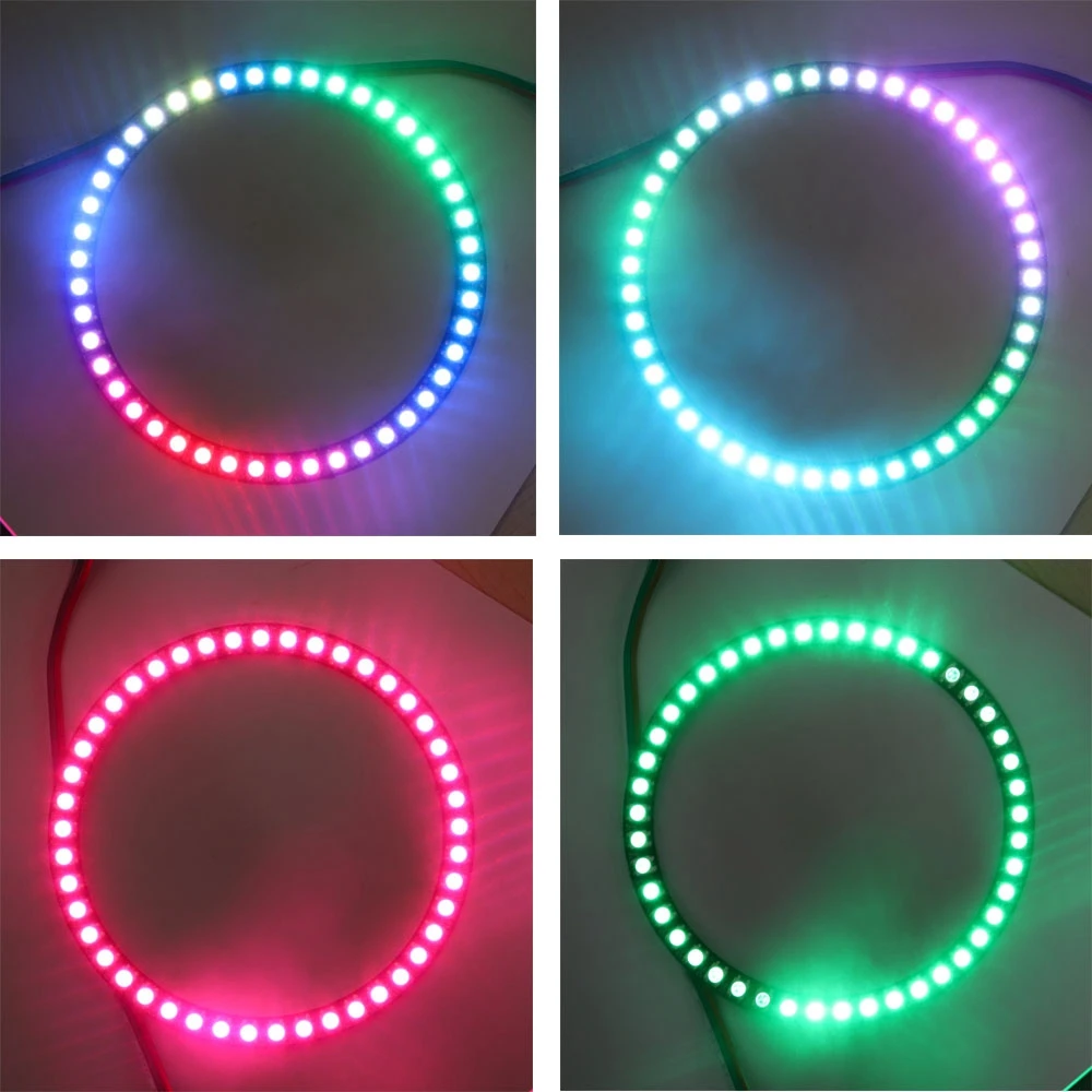 DC5V WS2812B LED Pixel Individually Addressable Ring 8/16/24/35/45Leds WS2812 Built-in IC Full Color Circle Led Modules Light