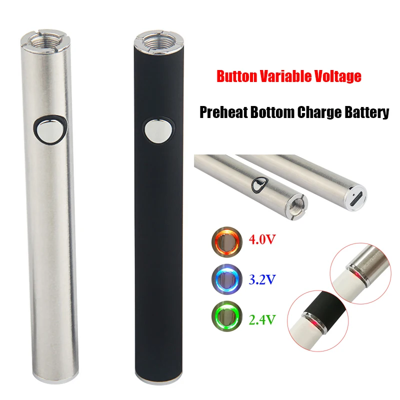 Imagem -06 - Max Preheat Vape Caneta Bateria e Cig 380mah Tensão Ajustável 510 Fio Pré-aquecimento para Cartuchos de Óleo Grosso Tanque 50 Peças Lote