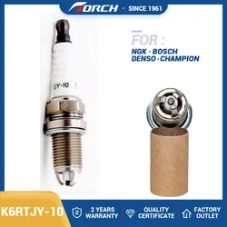 TORCH Spark Plug K6RTJY-10 Replace for BKUR6ET-10(3045/2397) VW Group 101000033AA Compatible with AUDI 80 (B4) 2.6 E ABC