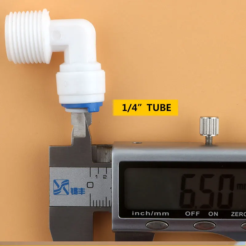 3/8 "الخارجية الموضوع إلى 1/4" أنبوب الأنابيب اتصال 4046 الكوع قطر 16 مللي متر الحجاب الحاجز مضخة معززة الاتصال السريع تصفية RO المياه