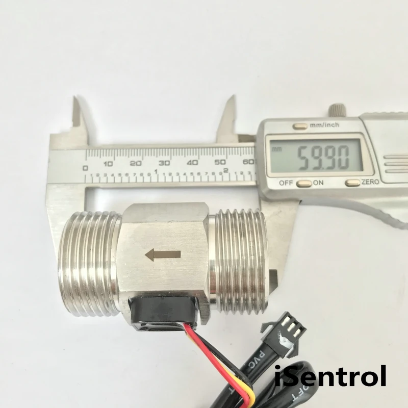 USS-HS10TA 홀 수류 센서, SUS304 스테인레스 스틸 OD32mm DN25 3-50LPM, 5-24V