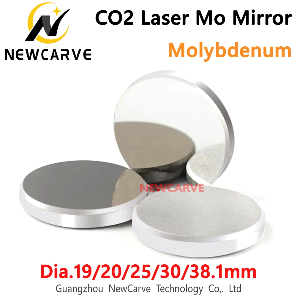 

High-reflectivity Mo CO2 Laser Mirror Diameter 19/20/25/30/38.1mm 1/3pcs Molybdenum Mirror For CO2 Laser Machine NEWCARVE