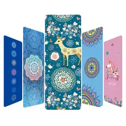 Moda cervo fiore stampato antiscivolo Fitness esercizio Yoga Pilates Mat tappeto